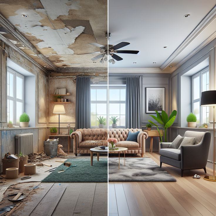 After & Before interior designe with Ai Tool After & Before interior designe with Ai Tool