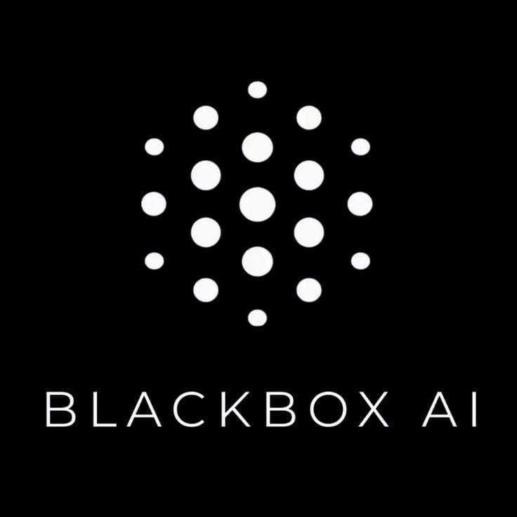 Blackbox image in write Blackbox Ai with White Dots